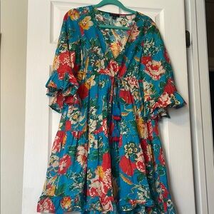 J. Crew Multicolor Floral cute for summer and the beach this dress screams fun